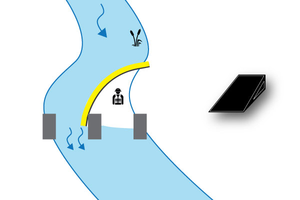 batardeaux-pile-pont-riviere-water-gate-megasecureurope bjälksättningar flod på brygga piren